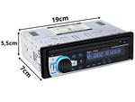 Radio samochodowe bluetooth usb aux sd 1-din mikrofon + pilot 4 x 60w
