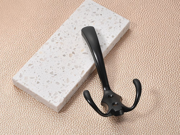 Black wall hooks strong hooks for clothes towels 5 pieces metal