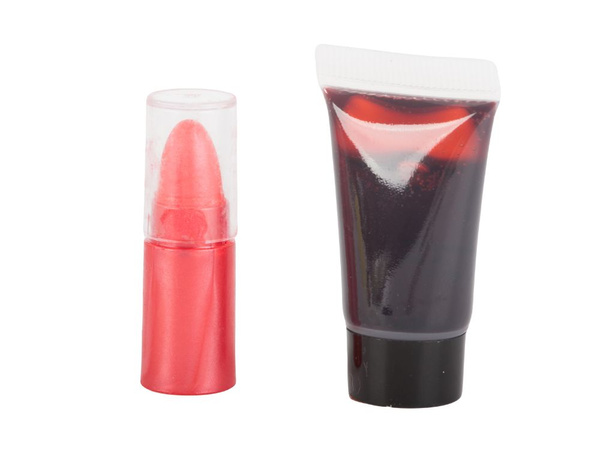 Vampyras drakula veido makiažo rinkinys helovino makiažui su krauju