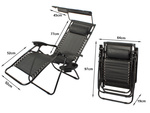 Chaise de plage pliante zero gravity 2in1 chair with canopy