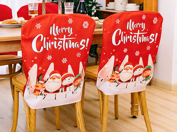 Chair back cover christmas decoration christmas decoration decoration