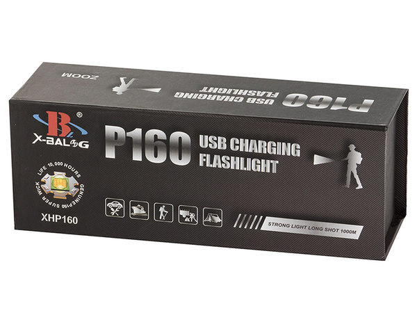 Militärische bailong led taktische taschenlampe xhp160 zoom