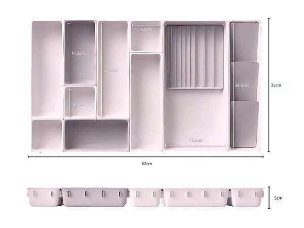 Velik kozmetični organizator modularni predal vložek 12 kosov
