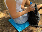Foam folding hiking mat thermal seating carimata in the mountains