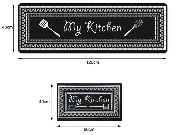 Kit tapis decoratif cuisine 2 pcs. Tapis à motifs de cuisine