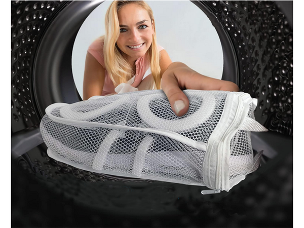 Pochette en filet pour chaussures avec fermeture à glissière sous-vêtements spacieux