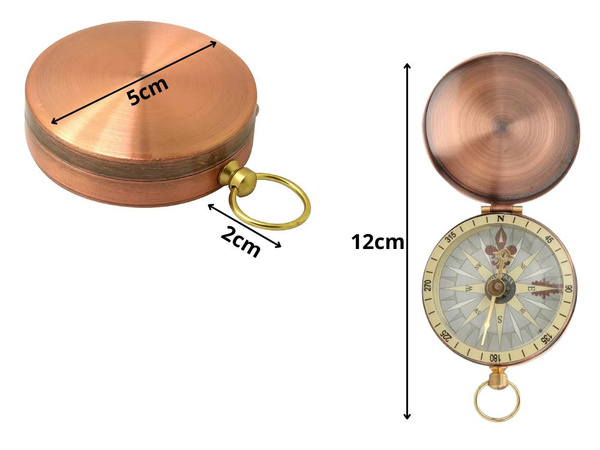 Compass metal compass pocket tourist lockable magnetic army