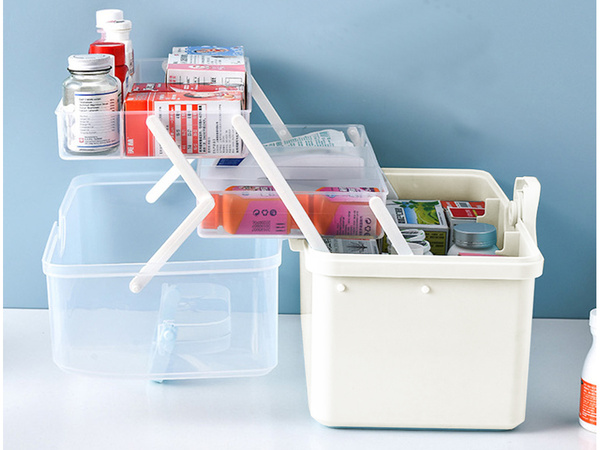 Zdravila organizator zabojnik polje medicine kabinet velika škatla z zadrgo