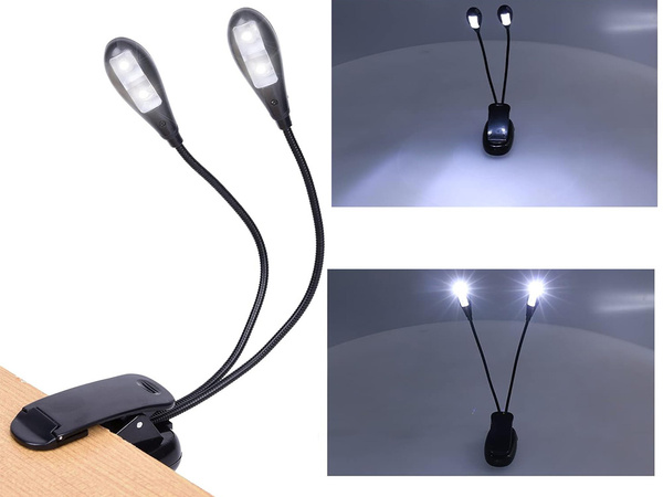 Klip viedol stolnú lampu školské flexibilné čítanie dvojitý klip