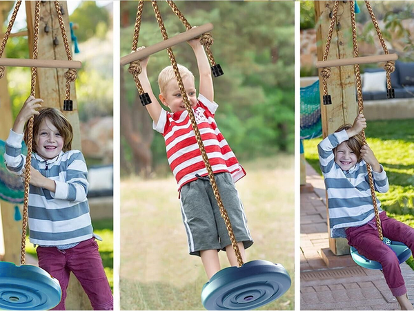 Balançoire de jardin à disque rond pour enfants, corde solide