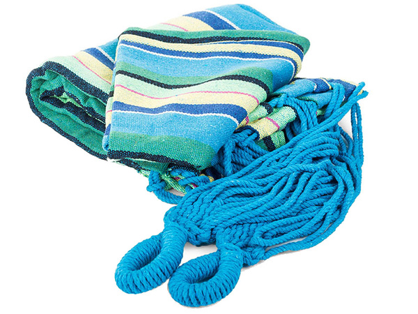 Hamak w paski ogrodowy kolorowy jednoosobowy 200x80 pokrowiec etui