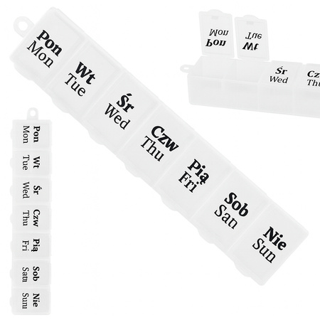 Conteneur de médicaments cassette hebdomadaire de médicaments organisateur de suppléments 7 jours