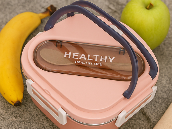 Cutie pentru micul dejun cu compartimente container pentru tăișuri microwaveable lunchbox 1000ml