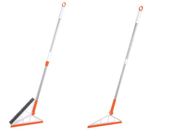 Silikoonist luud vee ja muu mustuse jaoks, millel on pulk magic long