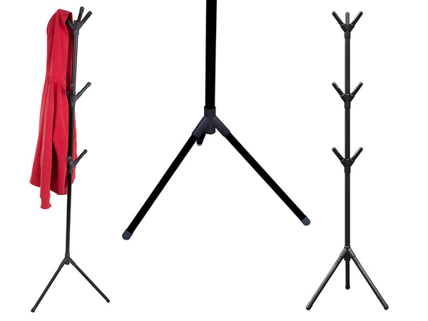 Podea în picioare haine rack jachete podea stand metal negru