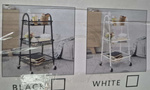 Étagère cuisine salle de bain armoire sur roulettes étagère en métal trois niveaux 3