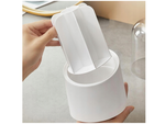Cosmetics organiser swivel make-up brush holder with lid
