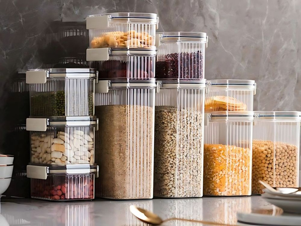 Contenants alimentaires pour pâtes, avec joint, lot de 7 pièces