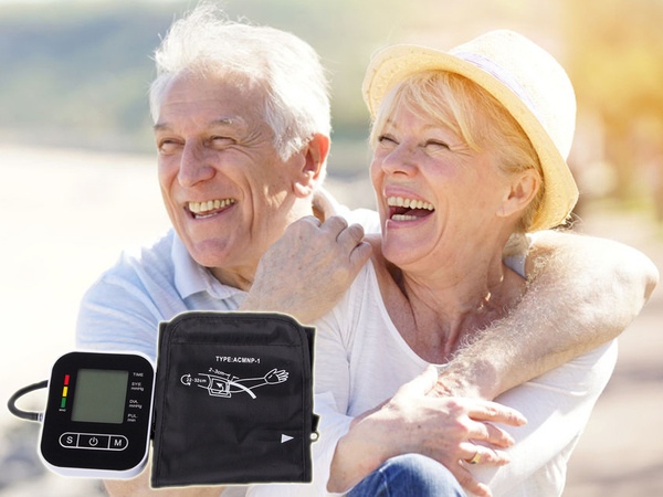 Elektronisches oberarm-blutdruckmessgerät lcd-anzeige arrhythmie batteriepack