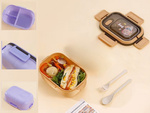 Lunchbox mic dejun container prânz cu compartimente tacâmuri