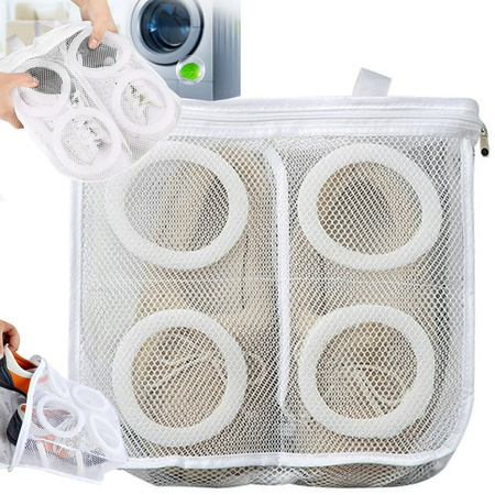 Mesh pouch shoe wash bag with zipper underwear roomy