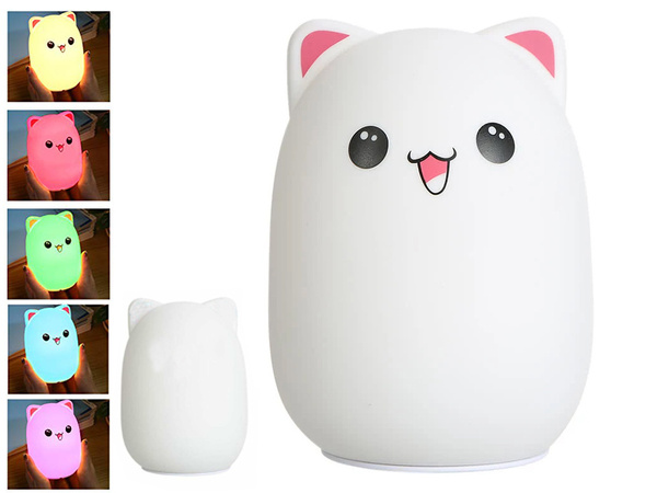 Vedl kočka noční světlo rgb dotyk