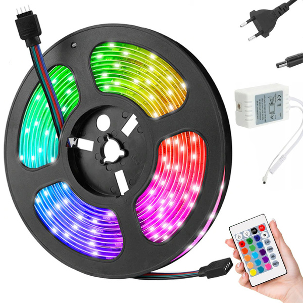 Vodil trak 5050 rgb 4,5 m vodoodporen komplet daljinskega upravljalnika