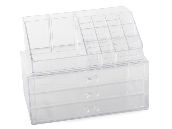 Casket organiser for cosmetics jewellery watches