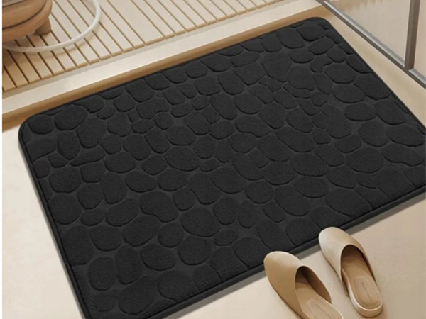Tapis de salle de bain doux absorbant anti-dérapant grand 80x50 pour la douche