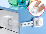 Lock for securing cupboards, drawers, furniture latches and doors against children