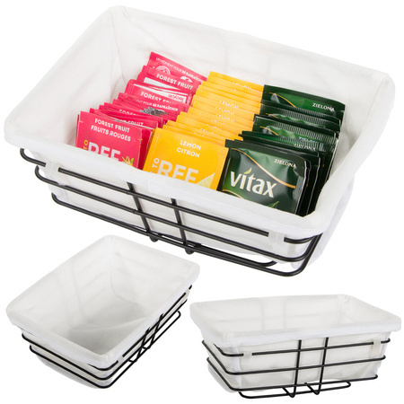 Loft metal wire basket for kitchen for fruit bread with lining