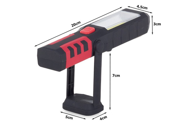 Lampe d'atelier 3in1 led cob batterie rechargeable