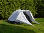 Tienda para 3 personas camping turistico vestibulo cubierta