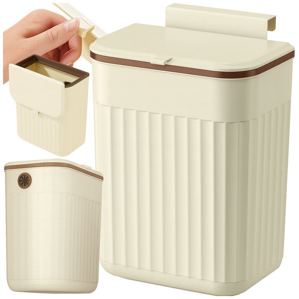 Kitchen waste bin for the bathroom room hanging free-standing lid