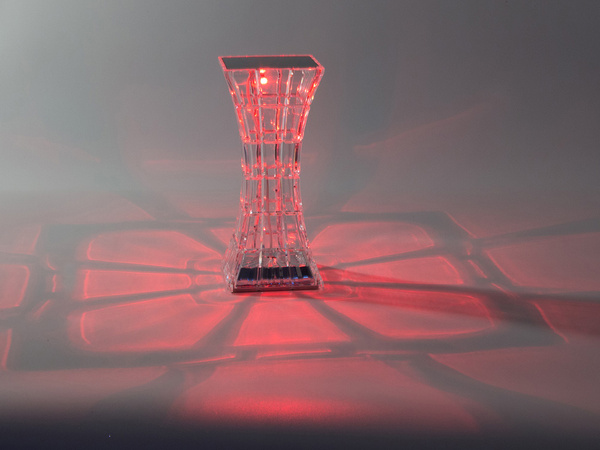 Krištáľová stolná lampa led rgb usb diaľkové ovládanie