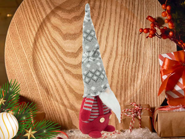 Fantasma de navidad fantasma rojo con barba de navidad 38cm suave