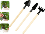 Juego de herramientas de jardineria rastrillo pala 3en1 mini herramientas para macetas