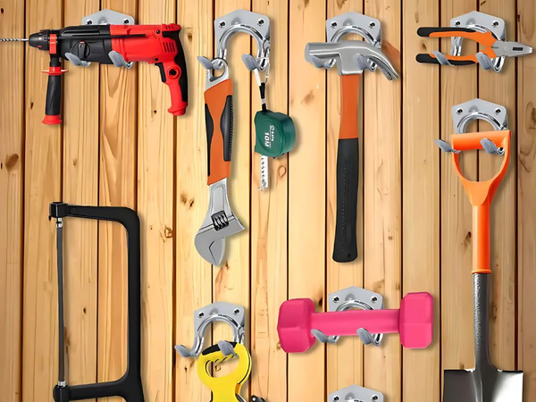 Ganchos de pared portaherramientas 20pcs juego de metal con tornillos