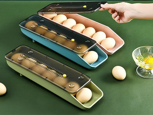Contenedor caja de huevos organizador frigorífico bandeja de huevos