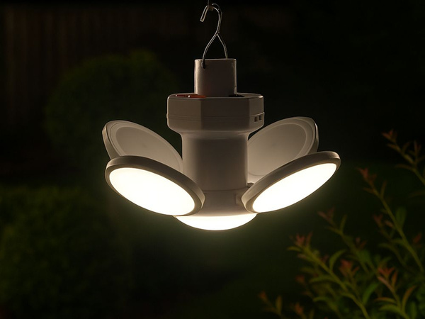 Lampa solarna kempingowa składana led na hak ogrodowa turystyczna namiot