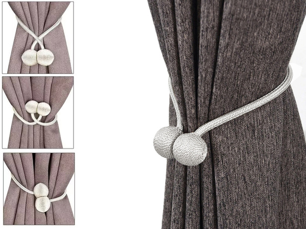 Clips decorativos para cortinas con fuerza magnética