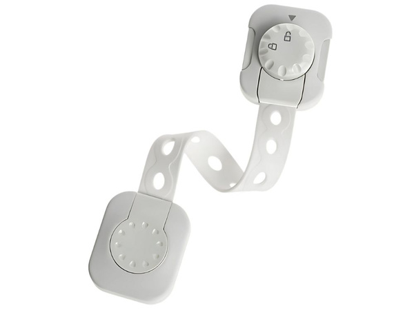 Lock for securing cupboards, drawers, furniture latches and doors against children