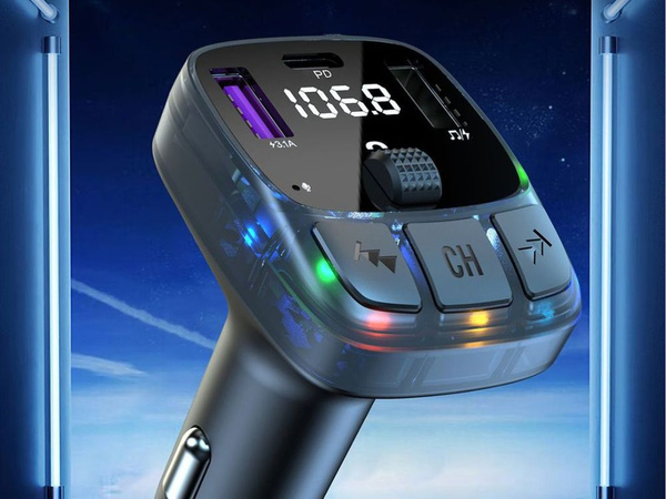 Fm mp3 mp3 mp3 transmitter volume 2 x usb + usb c bluetooth 5.3 lcd 12v