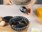 Tojásfőző betét 2 az 1-ben konyhai robotgéphez, 6 tojás befogadására alkalmas kosárral