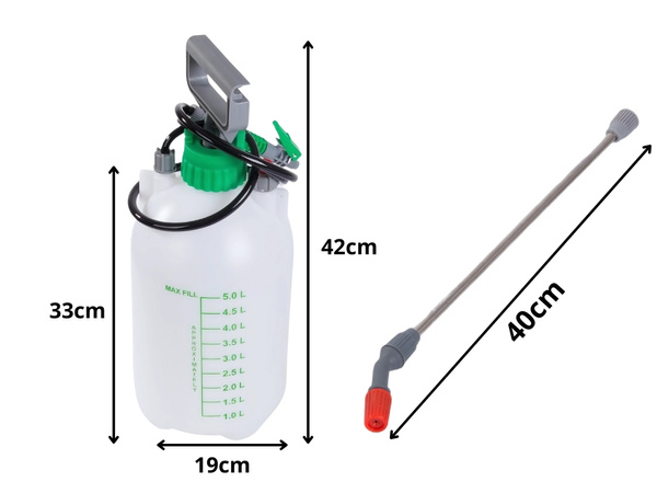 Pulverizador manual jardín 5 l + bandolera