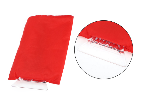 Car window scraper with snow glove soft handle