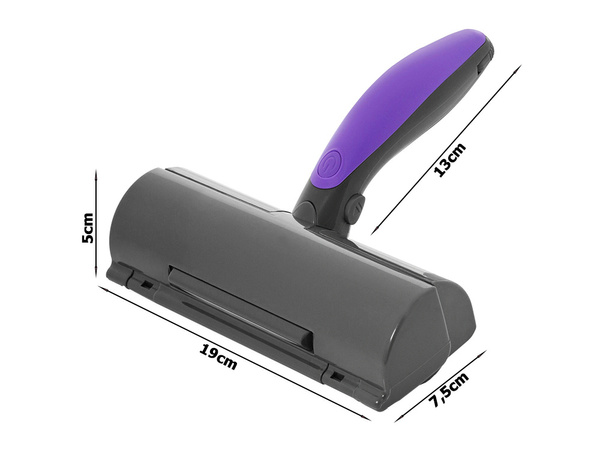 Brush roller for cleaning dog hair led