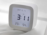 Zegar budzik z datą i temperaturą z funkcją drzemki lcd wilgoć w powietrzu