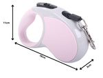Automatic leash 5m strong for dog up to 15kg with lock strong long