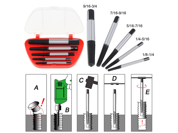 Tournevis pour boulons de rupture 5pcs screwdriver